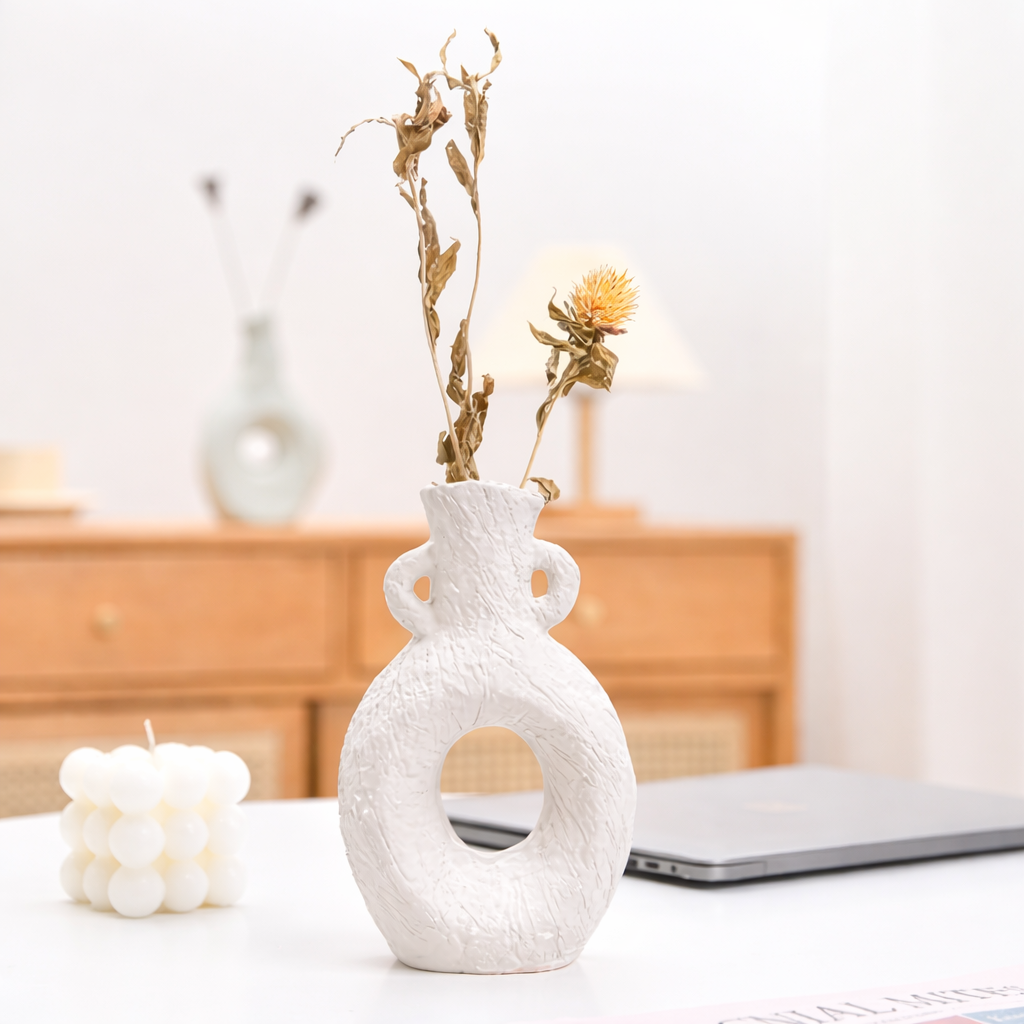 Jarrón de cerámica rústica moderna